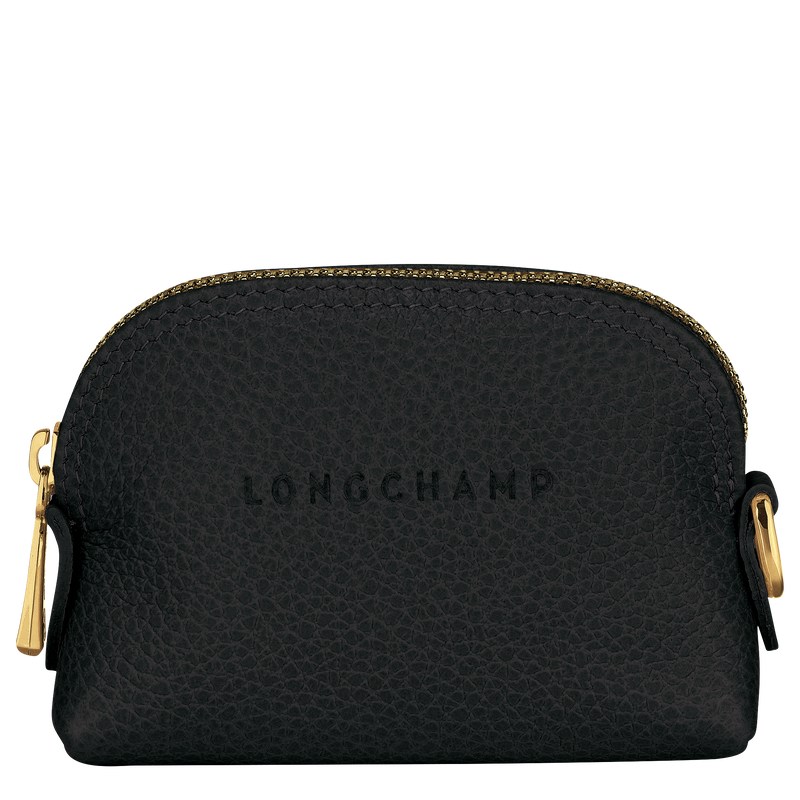 Longchamp Le Foulonné Coin Purse Zwart | PGWU26978