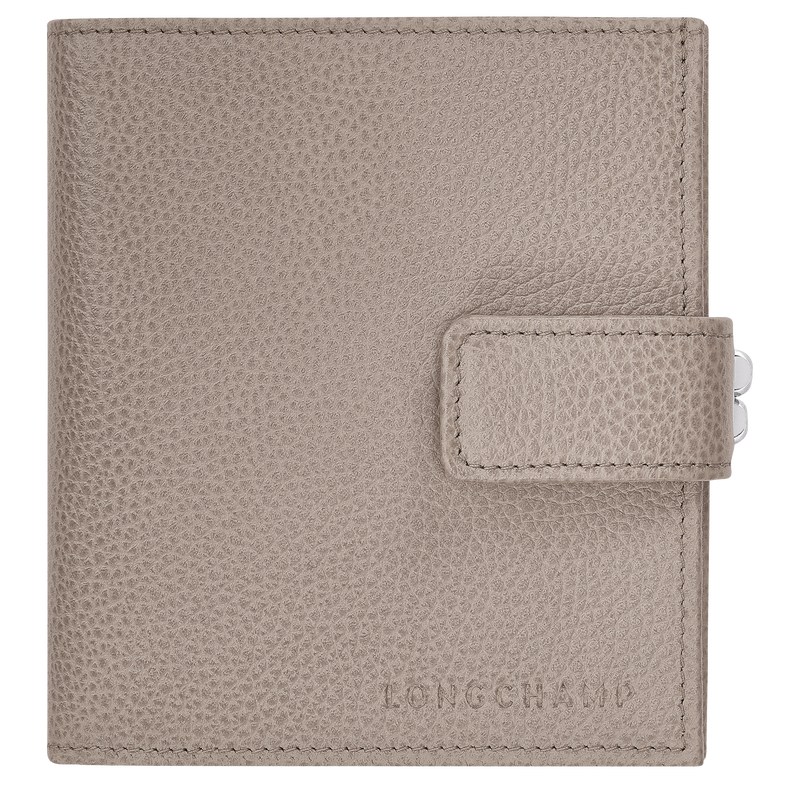 Longchamp Le Foulonné Compact Wallet Turtledove | RVAZ68359