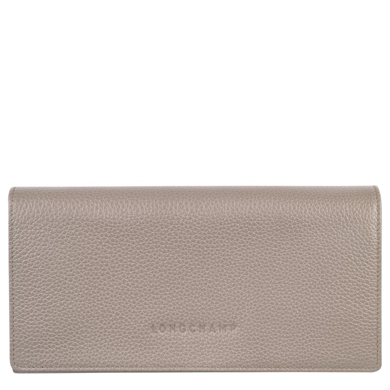 Longchamp Le Foulonné Continental Wallet Turtledove | YFIW45018