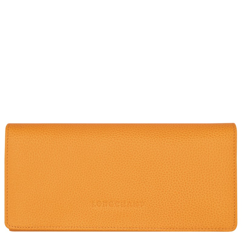 Longchamp Le Foulonné Continental Wallet Abrikoos | PVWD84216