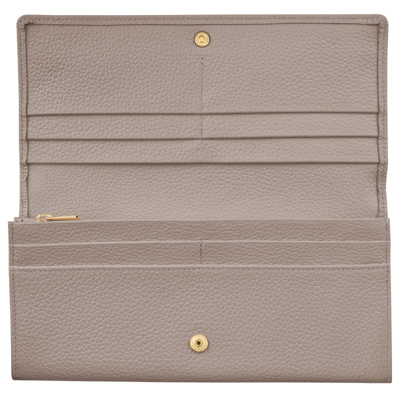 Longchamp Le Foulonné Continental Wallet Turtledove | CABU72081