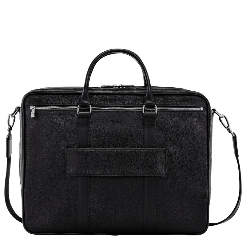 Longchamp Le Foulonné L Briefcase Zwart | BMYF61574