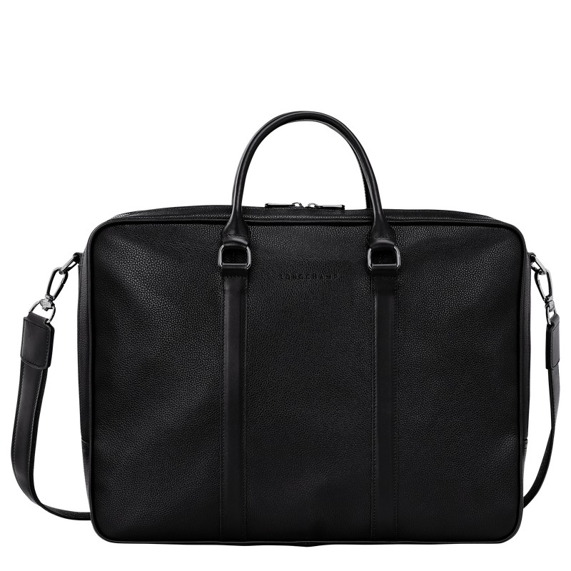 Longchamp Le Foulonné L Briefcase Zwart | BMYF61574