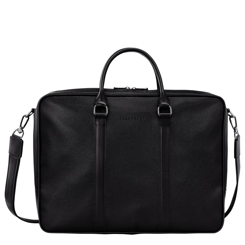 Longchamp Le Foulonné L Briefcase Zwart | ZBGN81062