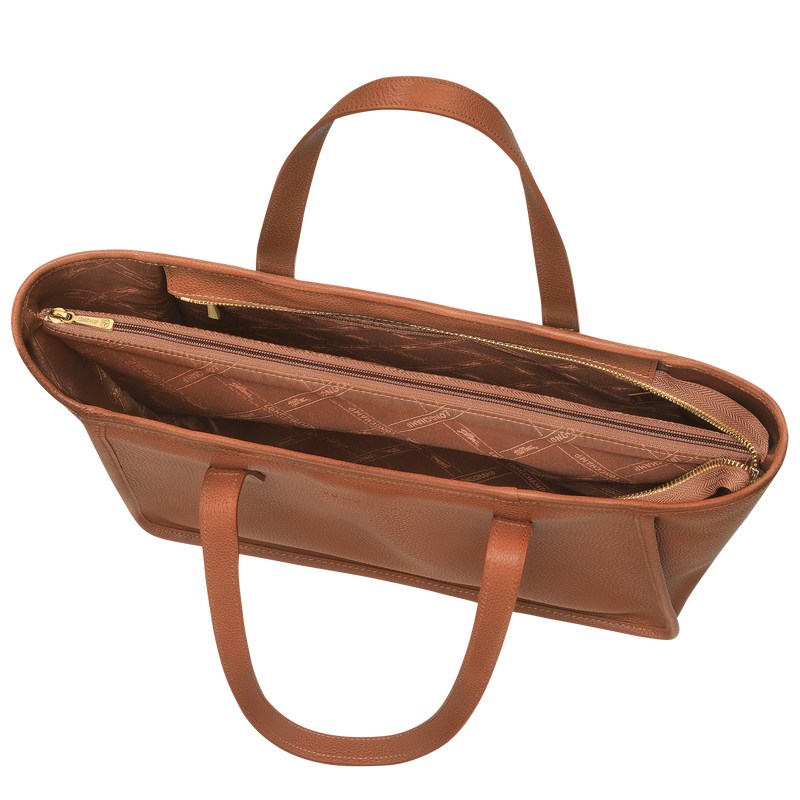 Longchamp Le Foulonné L Tote Bag Caramel | LJHO30742