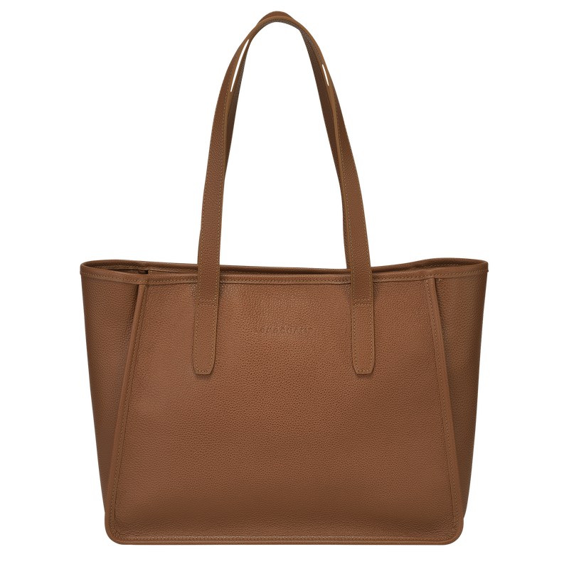 Longchamp Le Foulonné L Tote Bag Caramel | LJHO30742