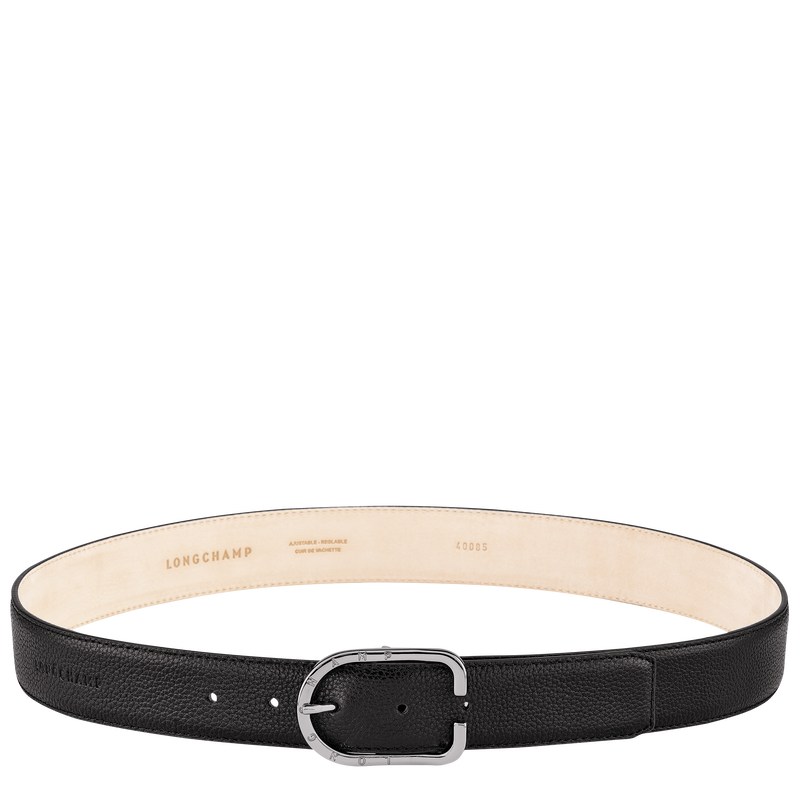 Longchamp Le Foulonné Ladies\' Belt Zwart | ELWX14583