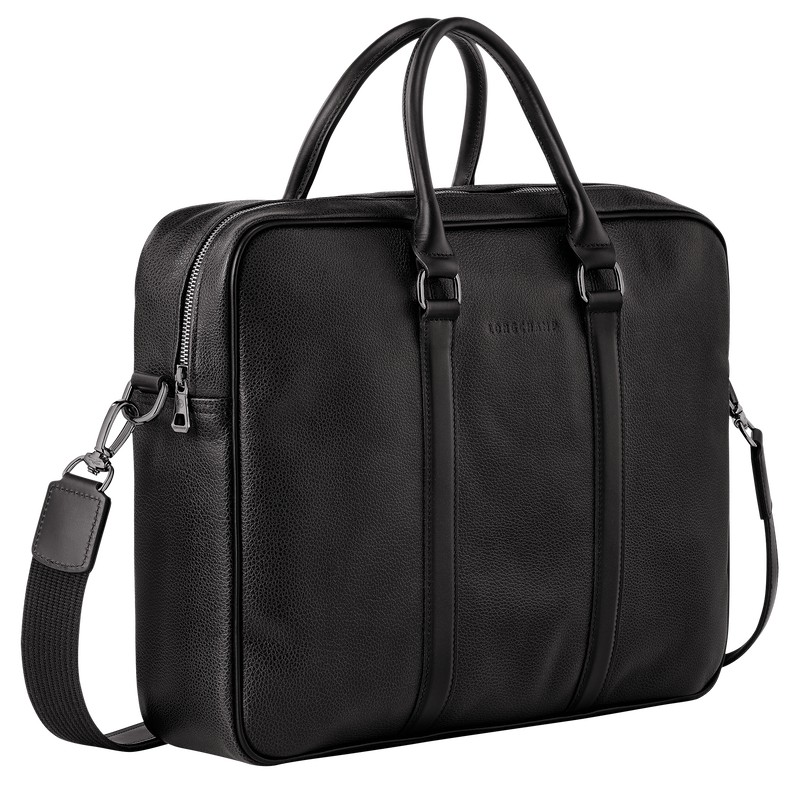 Longchamp Le Foulonné M Briefcase Zwart | GEMX45287