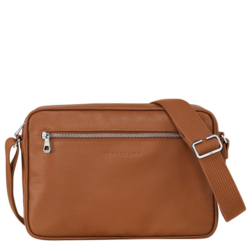 Longchamp Le Foulonné M Camera Bag Caramel | VMSW69483