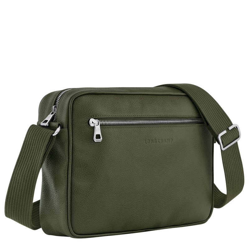 Longchamp Le Foulonné M Camera Bag Khaki | HUYS59320