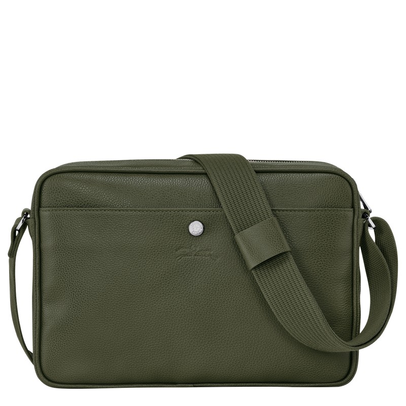 Longchamp Le Foulonné M Camera Bag Khaki | HUYS59320