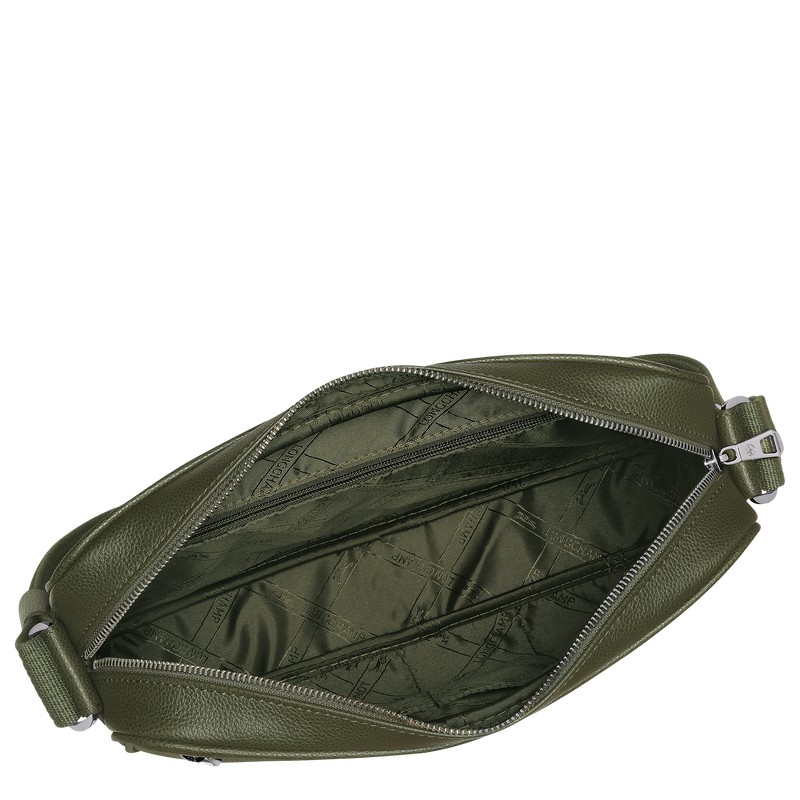 Longchamp Le Foulonné M Camera Bag Khaki | HUYS59320