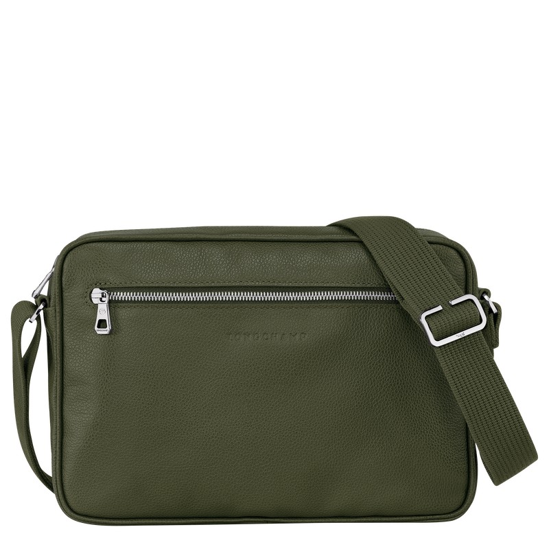 Longchamp Le Foulonné M Camera Bag Khaki | HUYS59320