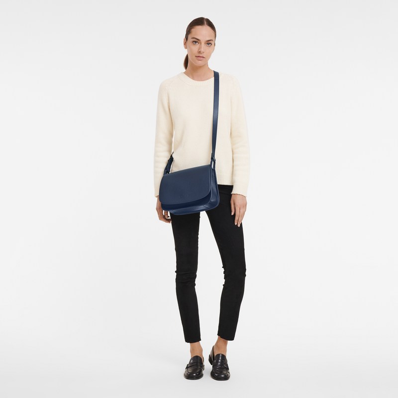 Longchamp Le Foulonné M Crossbody Bag Donkerblauw | XJWA75342