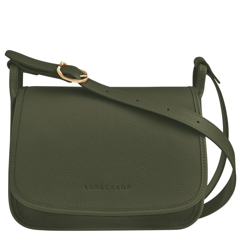 Longchamp Le Foulonné M Crossbody Bag Khaki | MZPI32546