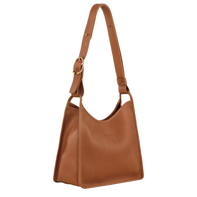 Longchamp Le Foulonné M Hobo Bag Caramel | GUAJ86395