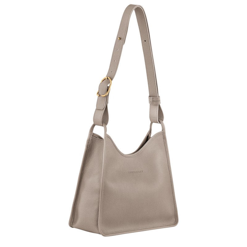 Longchamp Le Foulonné M Hobo Bag Turtledove | CWHL08749