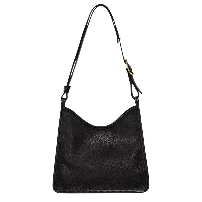 Longchamp Le Foulonné M Hobo Bag Zwart | PLGO14928