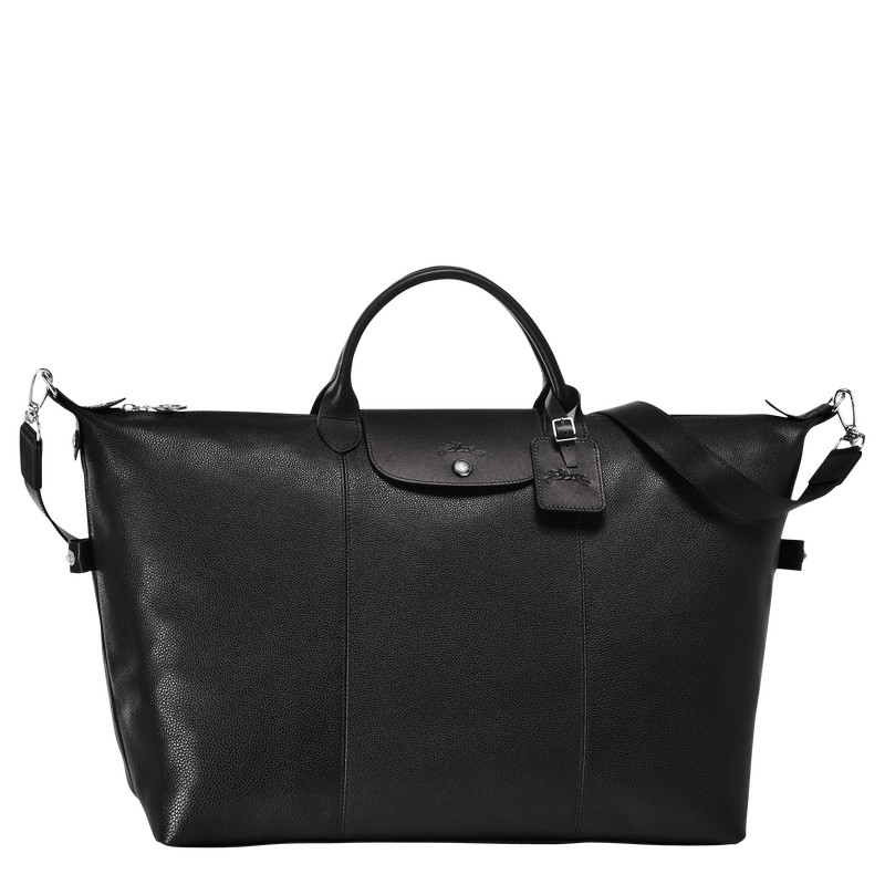 Longchamp Le Foulonné M Travel Bag Zwart | QGJD24098