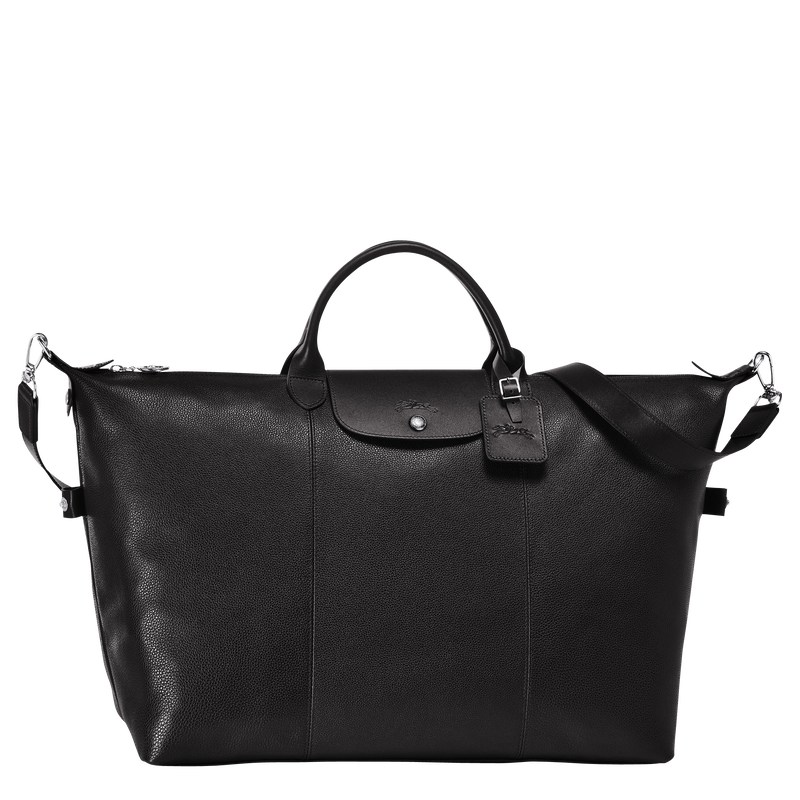 Longchamp Le Foulonné M Travel Bag Zwart | TMXP96078