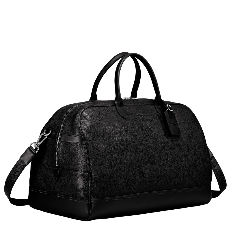 Longchamp Le Foulonné M Travel Bag Zwart | BJOM35289