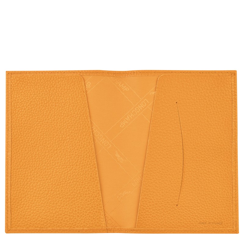 Longchamp Le Foulonné Passport Cover Abrikoos | ZUCX08349