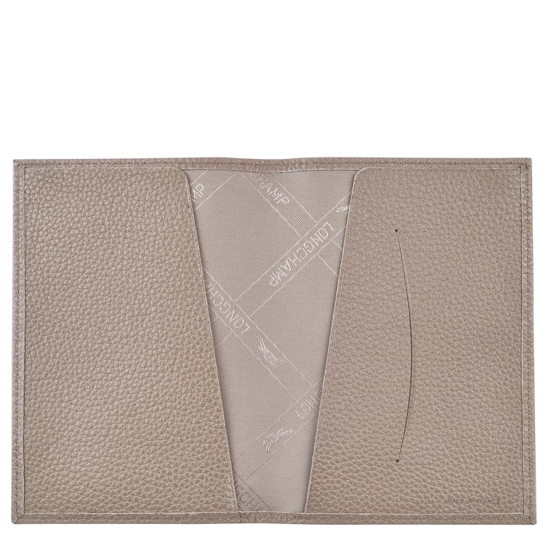 Longchamp Le Foulonné Passport Cover Turtledove | THDC10368