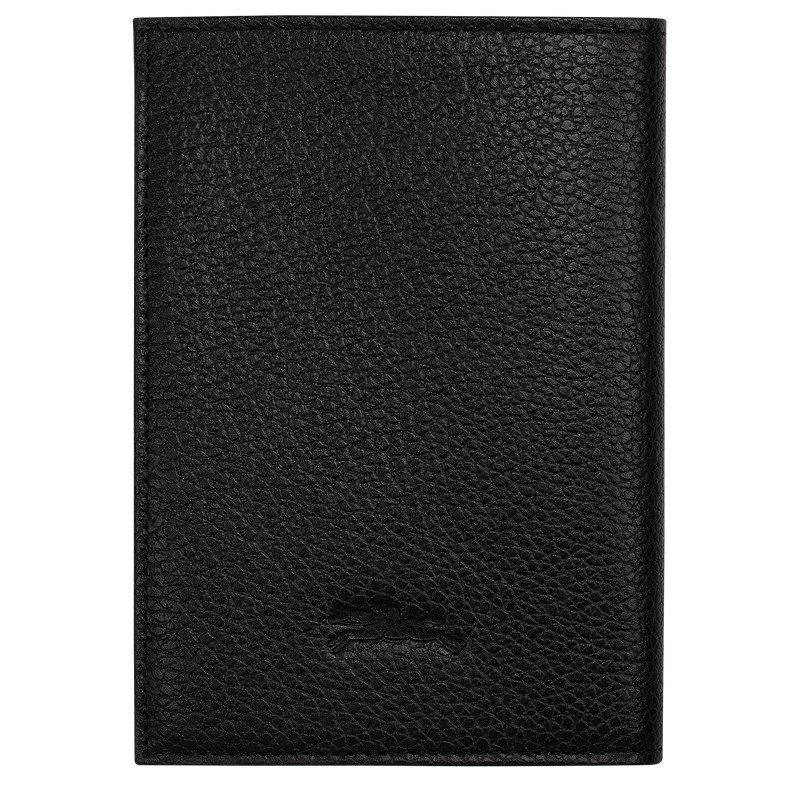 Longchamp Le Foulonné Passport Cover Zwart | NBET59463