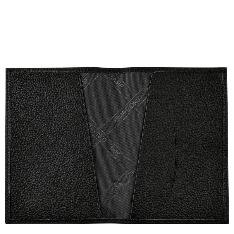 Longchamp Le Foulonné Passport Cover Zwart | NBET59463