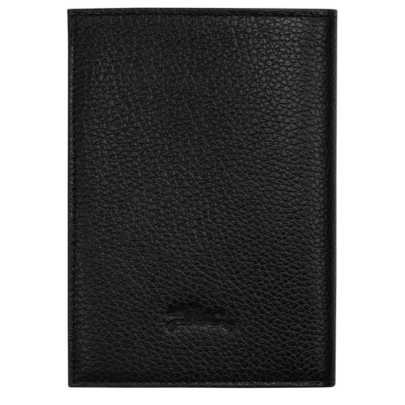 Longchamp Le Foulonné Passport Cover Zwart | JEXP17046