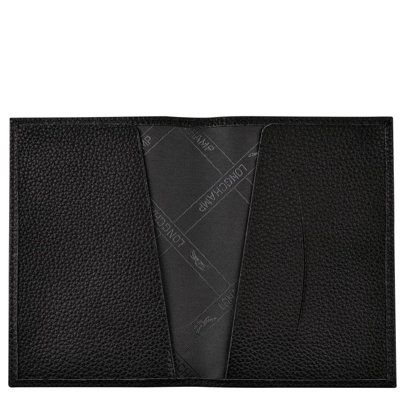 Longchamp Le Foulonné Passport Cover Zwart | JEXP17046