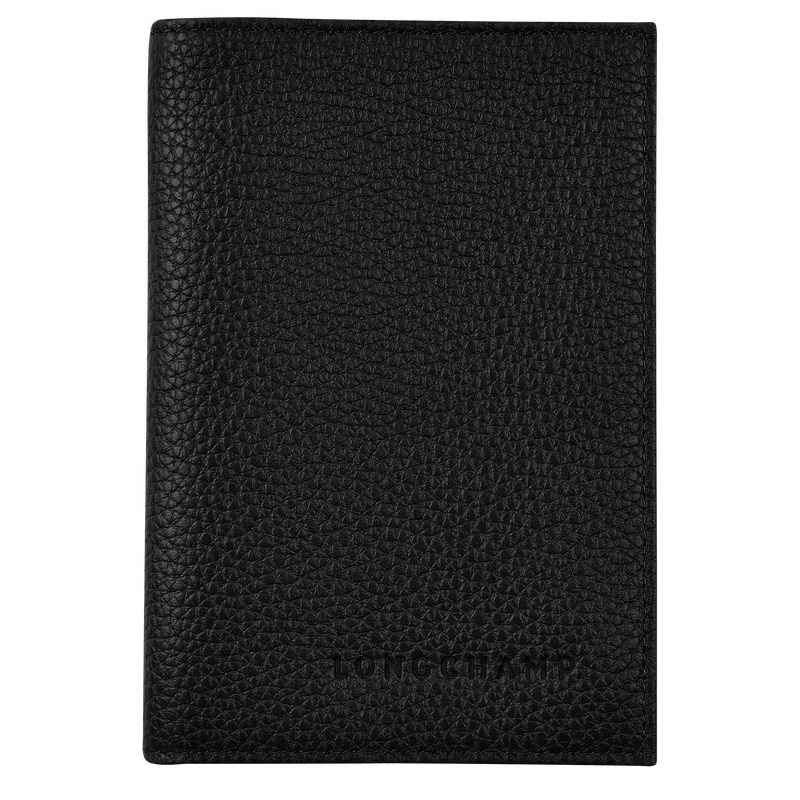 Longchamp Le Foulonné Passport Cover Zwart | JEXP17046