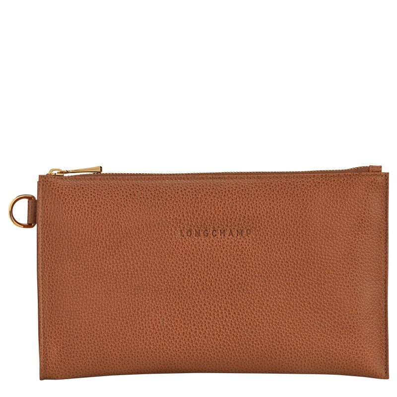 Longchamp Le Foulonné Pouch Caramel | VLHY95423