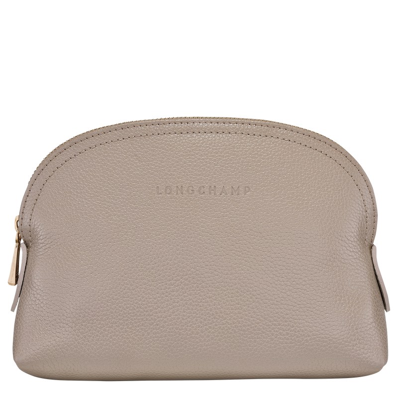 Longchamp Le Foulonné Pouch Turtledove | RYQF96253