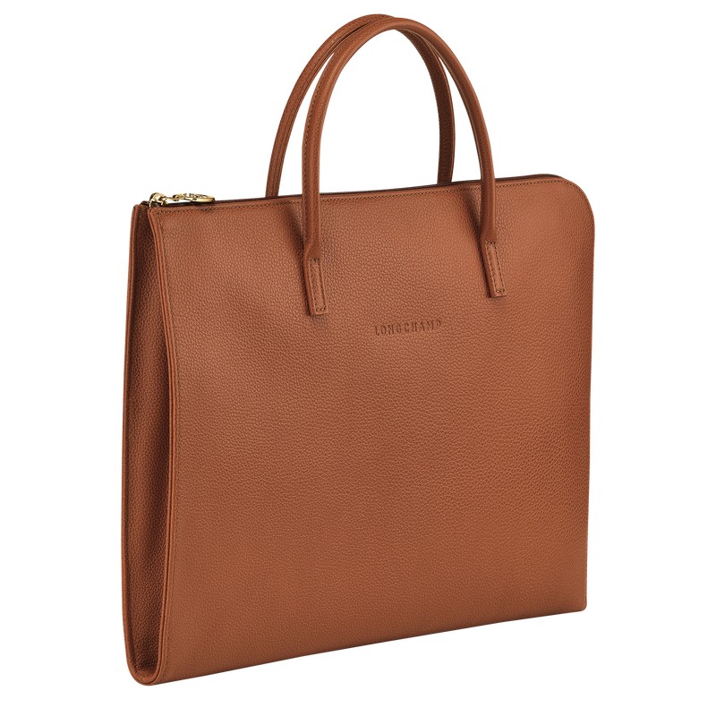 Longchamp Le Foulonné S Briefcase Caramel | ENFV49601