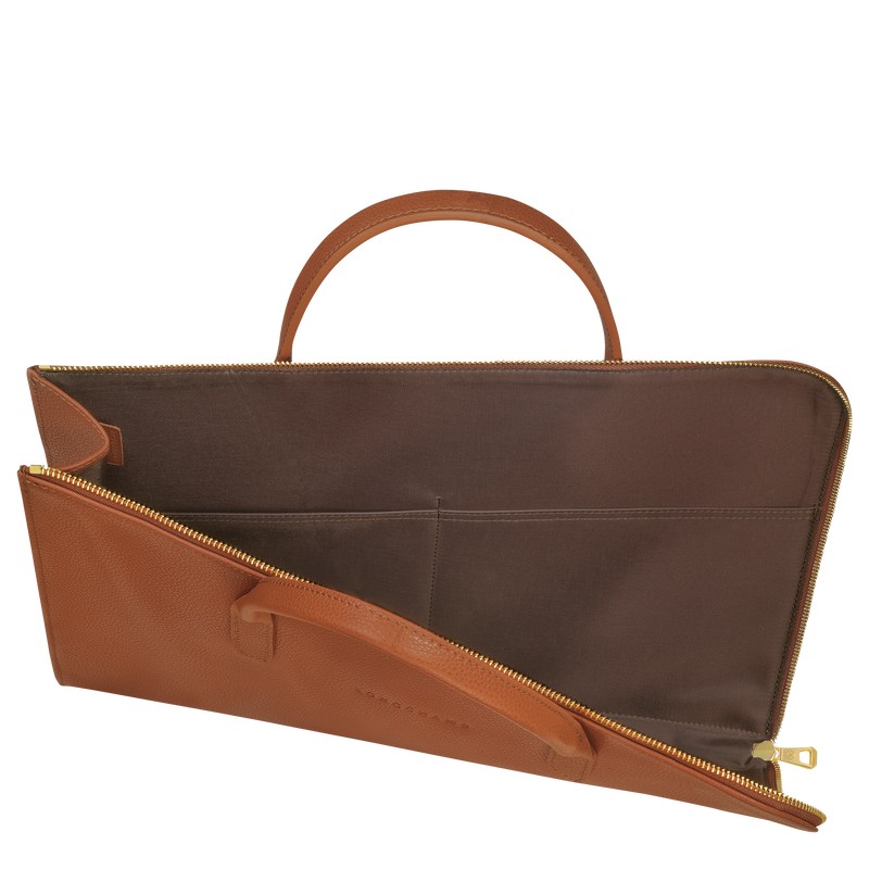 Longchamp Le Foulonné S Briefcase Caramel | ENFV49601