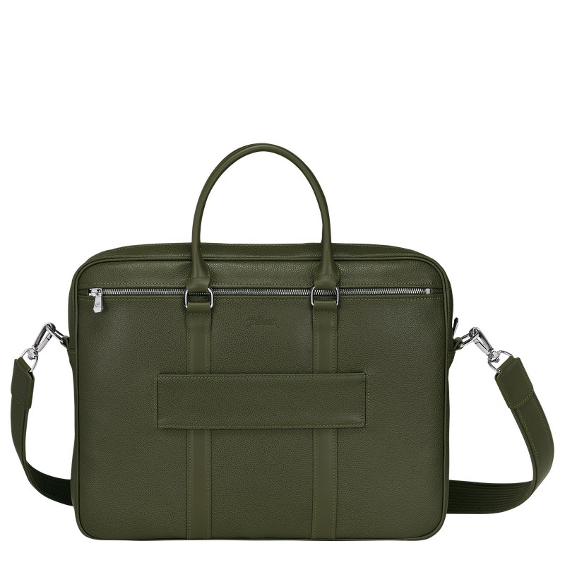 Longchamp Le Foulonné S Briefcase Khaki | RESK02168