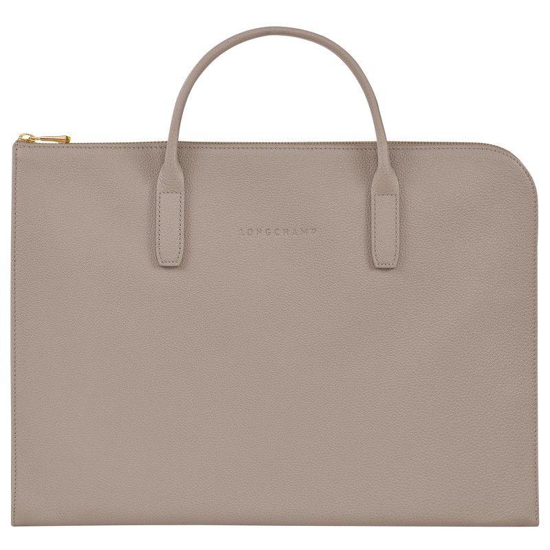 Longchamp Le Foulonné S Briefcase Turtledove | DVOX87209