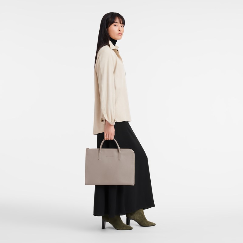 Longchamp Le Foulonné S Briefcase Turtledove | MEOD63597