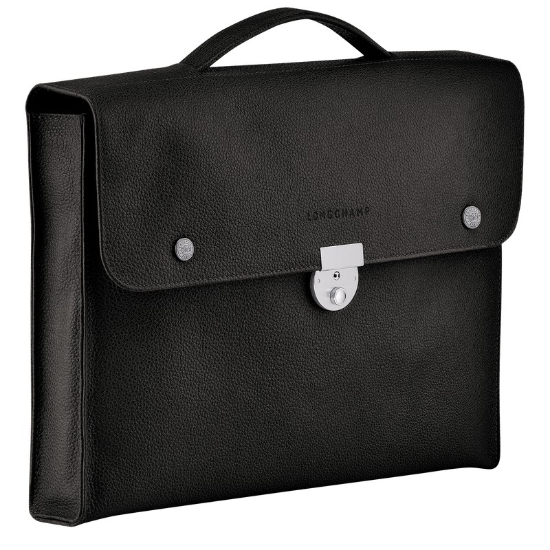 Longchamp Le Foulonné S Briefcase Zwart | XSQL57281