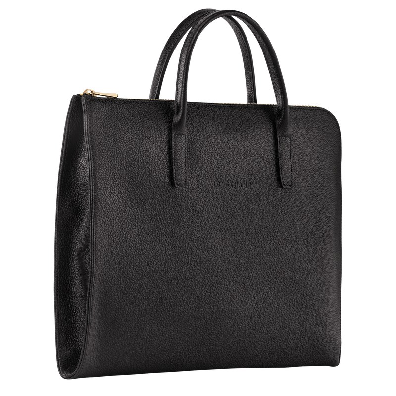 Longchamp Le Foulonné S Briefcase Zwart | NFDX38016