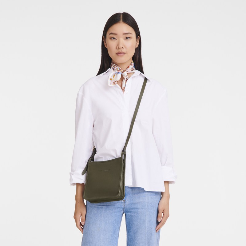 Longchamp Le Foulonné S Crossbody Bag Khaki | GXFN30257