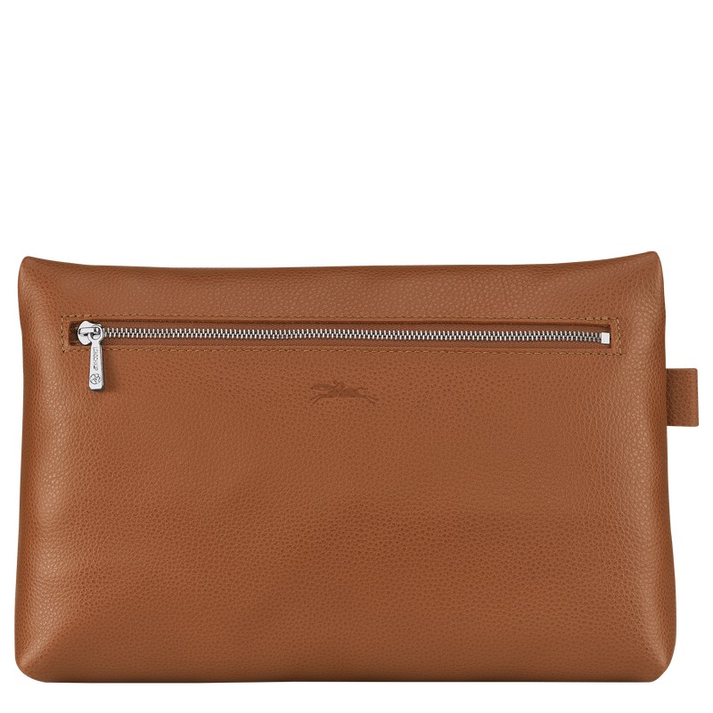 Longchamp Le Foulonné Toiletry Case Caramel | WTAQ96823