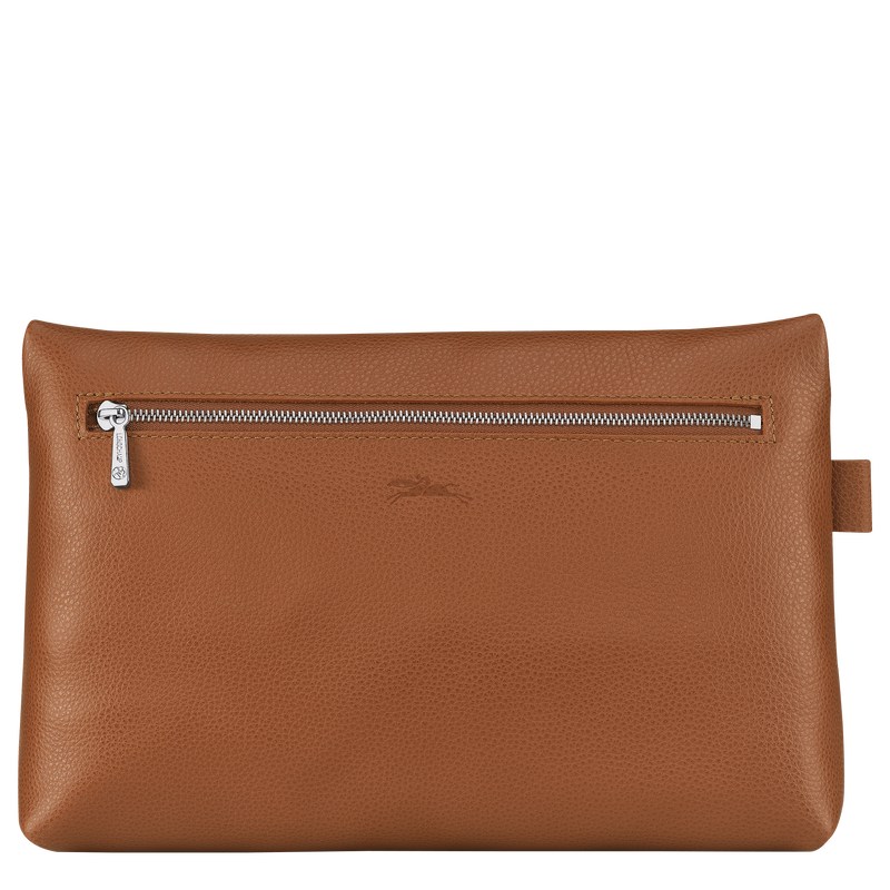 Longchamp Le Foulonné Toiletry Case Caramel | MRHC93162