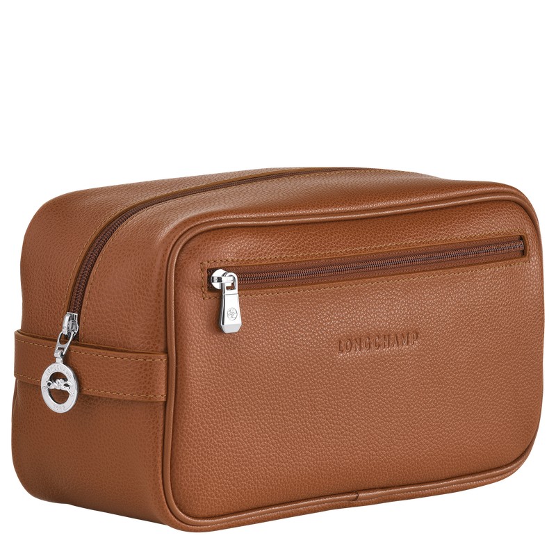 Longchamp Le Foulonné Toiletry Case Caramel | CSPO76139