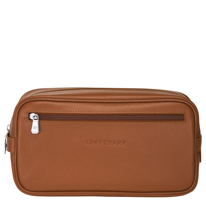 Longchamp Le Foulonné Toiletry Case Caramel | CSPO76139