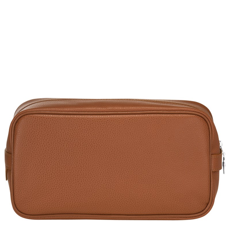 Longchamp Le Foulonné Toiletry Case Caramel | CLEG40932