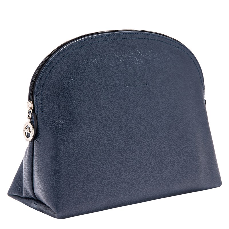 Longchamp Le Foulonné Toiletry Case Donkerblauw | DMYJ19834