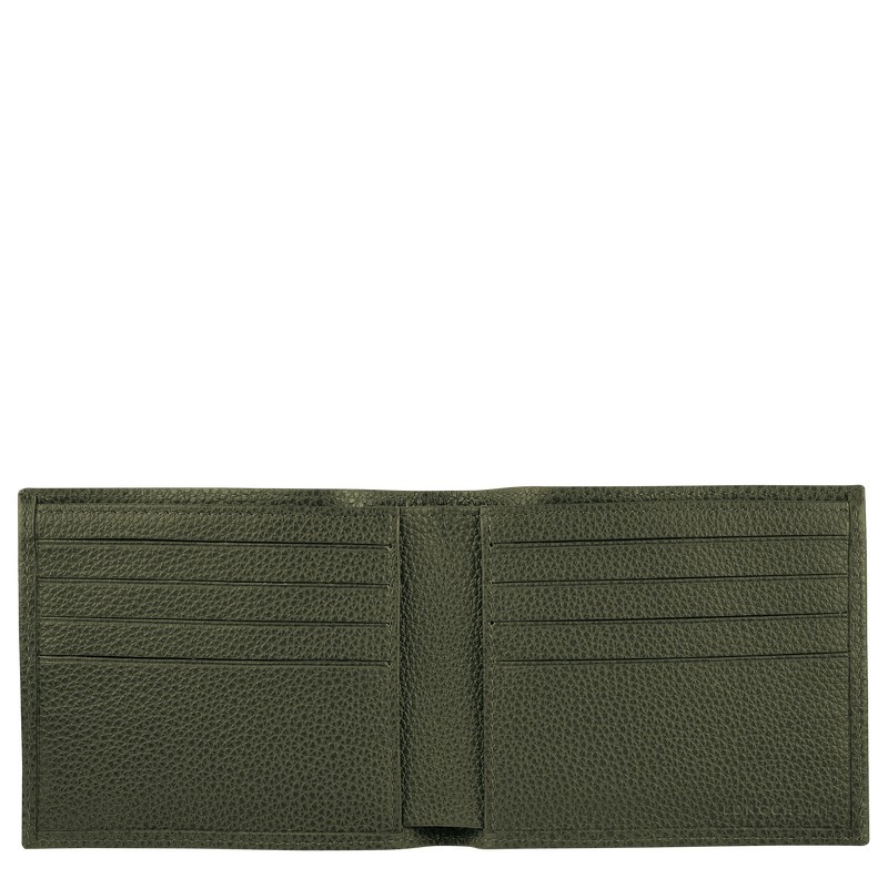 Longchamp Le Foulonné Wallet Khaki | MRSZ51740