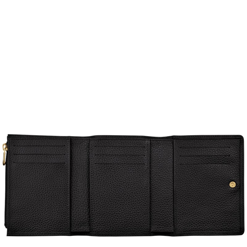 Longchamp Le Foulonné Wallet Zwart | MUAF36940